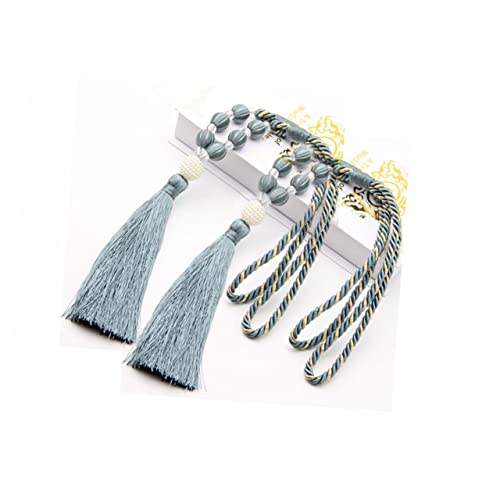 EPIGEIST 2Piezas Hebillas de Hechas con Borlas y Color Azul Sujetadores de Decoración de Salón y Cocina