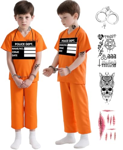 Disfraz de Prisionero Naranja para Niños Kuberas miniatura 2