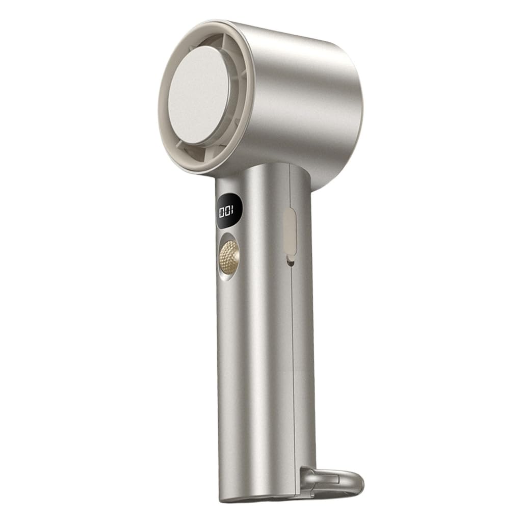 Ventilador de refrigeración portátil recargable con pantalla LED de 3000 mAh