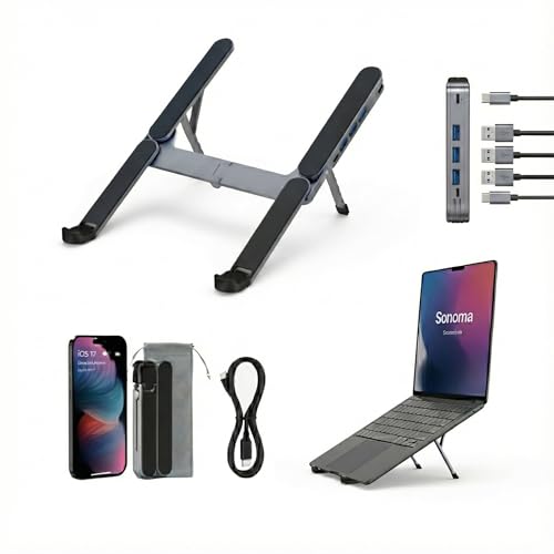 YUATAUY 4-Port Compact Laptop Stand on Amazon