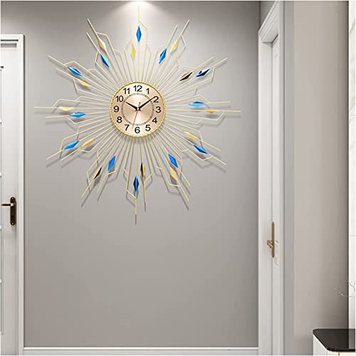 Horloge murale art simple en métal grande taille style moderne