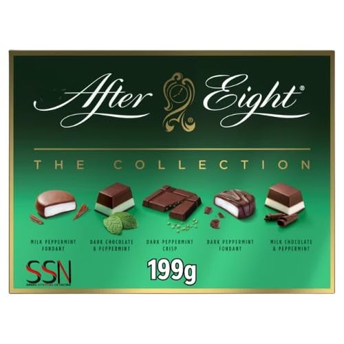 After Eight Dark & Milk Peppermint Mint Chocolate Box, 199g (Pack of 1)