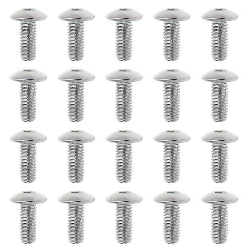 EMSea 20 Stück M5 x 12 mm Motorrad-Befestigungsschrauben Ersatz kompatibel mit Honda kompatibel mit Yamaha Motorrad-Verkleidungsschrauben