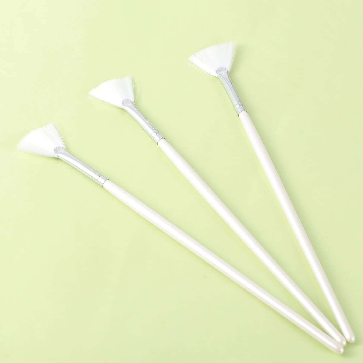 DOITOOL 3sets Professional Face Mask Diy Brush Face Mask Skin Care Applicator White Fan Shape Brush 3pcs*3