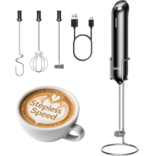 Comparison: Best Rechargeable Handheld Milk Frother 6 InstaWhisk Milk Frother with Variable Speed, Rechargeable Coffee Frother Wand with Detachable Double Whisk, Drink Mixer Handheld Electric Stirrer for Latte, Cappuccino, Matcha, Almond Milk, Protein
