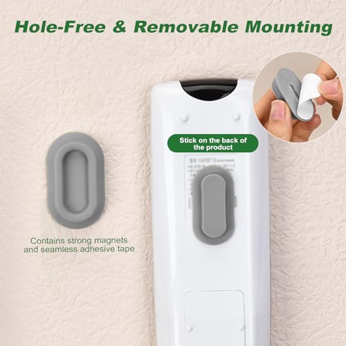 LncBoc Magnetic Remote Control Holder Wall Mount: 4 Pack Upgrade Self Adhesive Organizers Storage Magnetic Holders for TV, Fan, and Air Remote Control Rack Back (Black+Grey) - Cosy Home Interiors LncBoc Magnetic Remote Control Holder Wall Mount: 4 Pack Upgrade Self Adhesive Organizers Storage Magnetic Holders for TV, Fan, and Air Remote Control Rack Back (Black+Grey) - Image 7