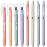 Mr. Pen- Gel Highlighters and Pens, 8 Pack, Pastel Barrel, No Bleed Through, Bible Journaling Kit