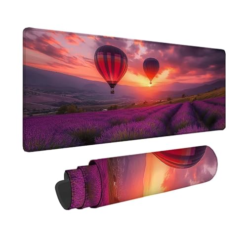 Tapis de souris XXL violet grand format 150x80 pour bureau gamer et informatique