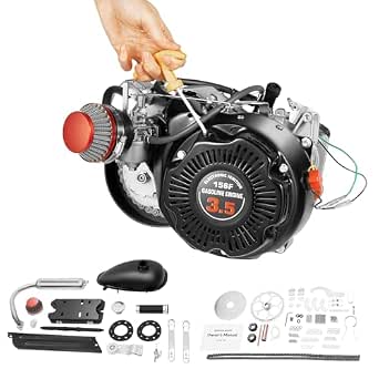 100cc Bicycle Motor Kit, 4-Stroke Gasoline Engine with Chain and Air Cooling