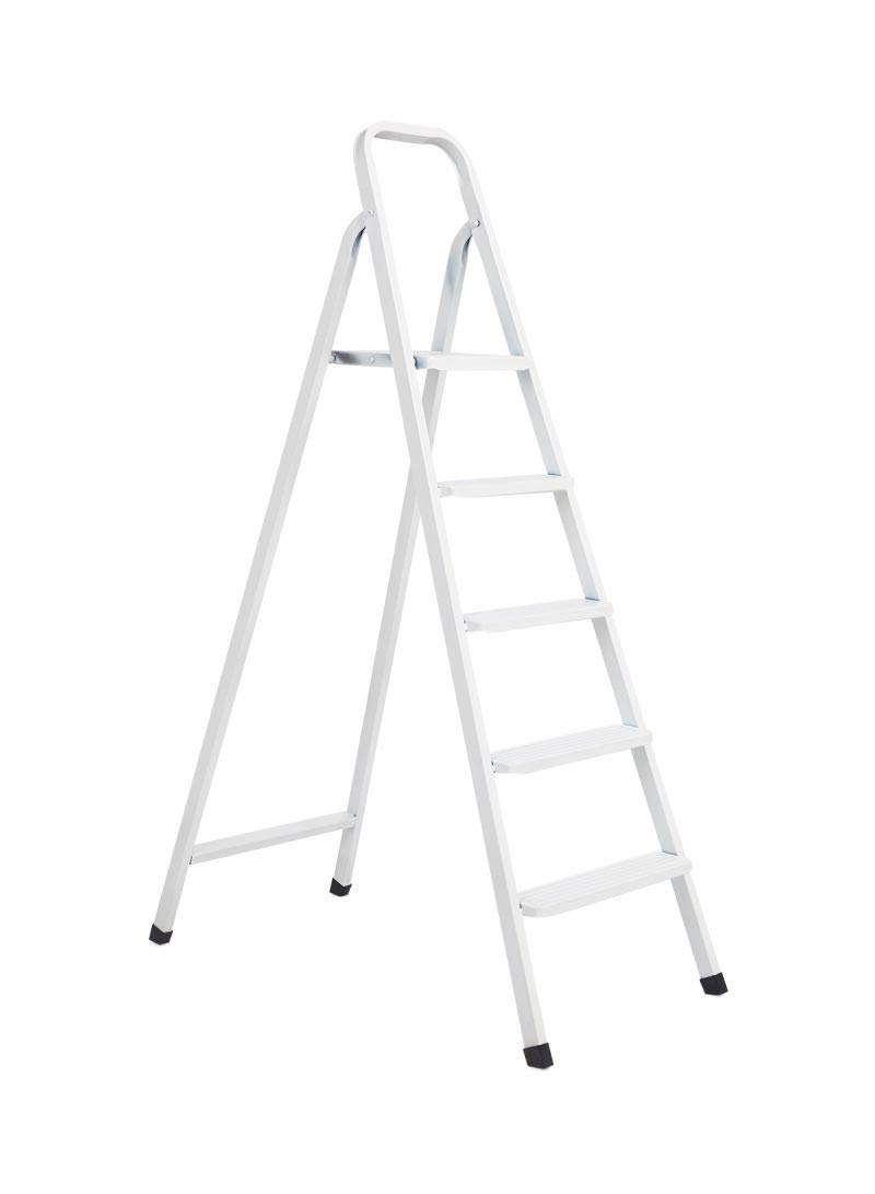 5 Steps Steel Ladder | White Color | 101 CM