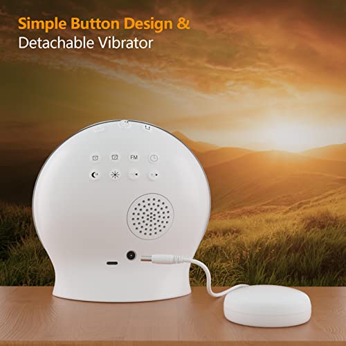 Sunrise Alarm Clock, Wake Up Light With Bed Shaker, Fm Clock Radio With Sunrise Simulation, Dual Alarms, Snooze, 12 Color Atmosphere Lamp, 12 Natural Sounds For Heavy Sleepers Adults Kids Bedrooms #TOP1