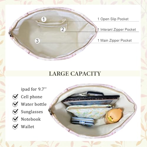 Image of Sunwel Fashion Top Zipper Floral Quilted Bag Small Tote Bag for Women
