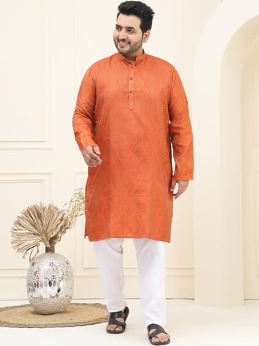 Image of SOJANYA Men's Cotton Regular Fit Casual Plus (Since 1958) ONLY Kurta