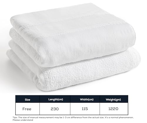 Sweet Needle Premium Terry-Webstoff Ihram für Männer für Hajj & Umrah - Unvernäht, weiches und saugfähiges Material | Leicht, bequem und reisetauglich | 100% Reine gekämmte Baumwolle Ihram-Handtücher