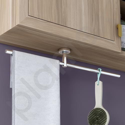 Image of Plantex Stainless Steel Bathroom Towel Bar /Dual Towel Rod /Towel Hanger for Wash Basin /Bathroom Accessories (24-inch) Chrome