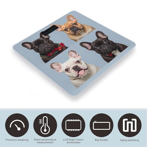 Báscula digital para baño estilo Bulldog francés miniatura 3