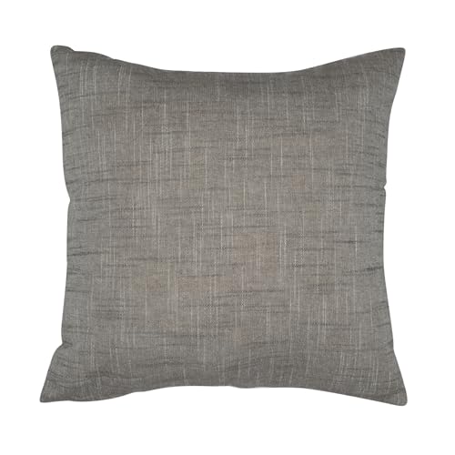 Image of Wakefit Designer Cushion Cover | 16x16 inch | Heavy Embroidery | Cotton & Linen Fabric on Both Sides | Pack of 1 | Grace & Grid | Grey