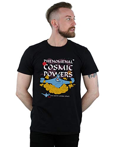 Image of Disney Men's Aladdin Genie Phenomenal Cosmic Powers T-Shirt Black XX-Large