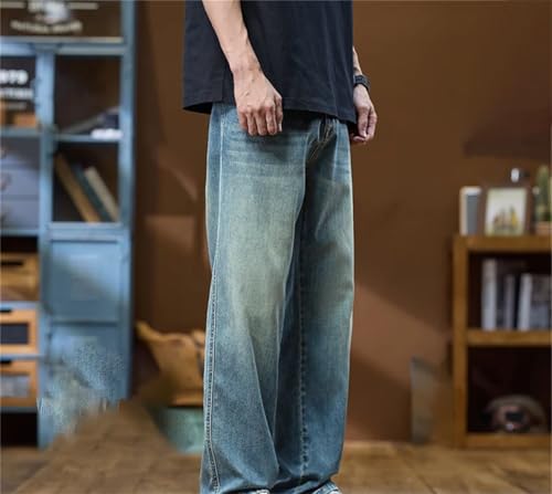 Men's Baggy Jeans Wide Leg Loose Straight Lyocell Soft Stretch Breathable Denim Pants3