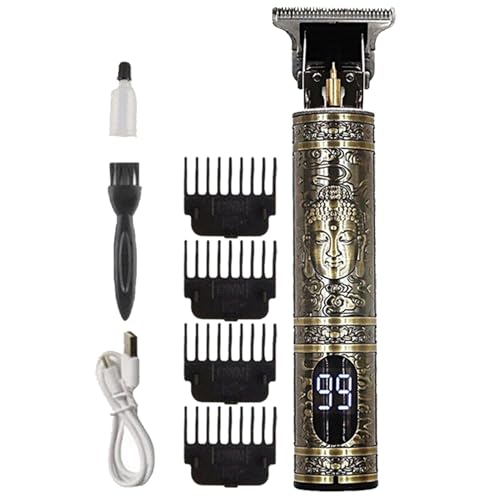 Kit de aseo de barba - Razor eléctrico para hombres | Kit de rasuradores para hombres | Pequeñas Shavers de pantalla digital | Recortadora operada por baterías | SHAVER DIGITTAL DE CARGA DE CARGA ANTE