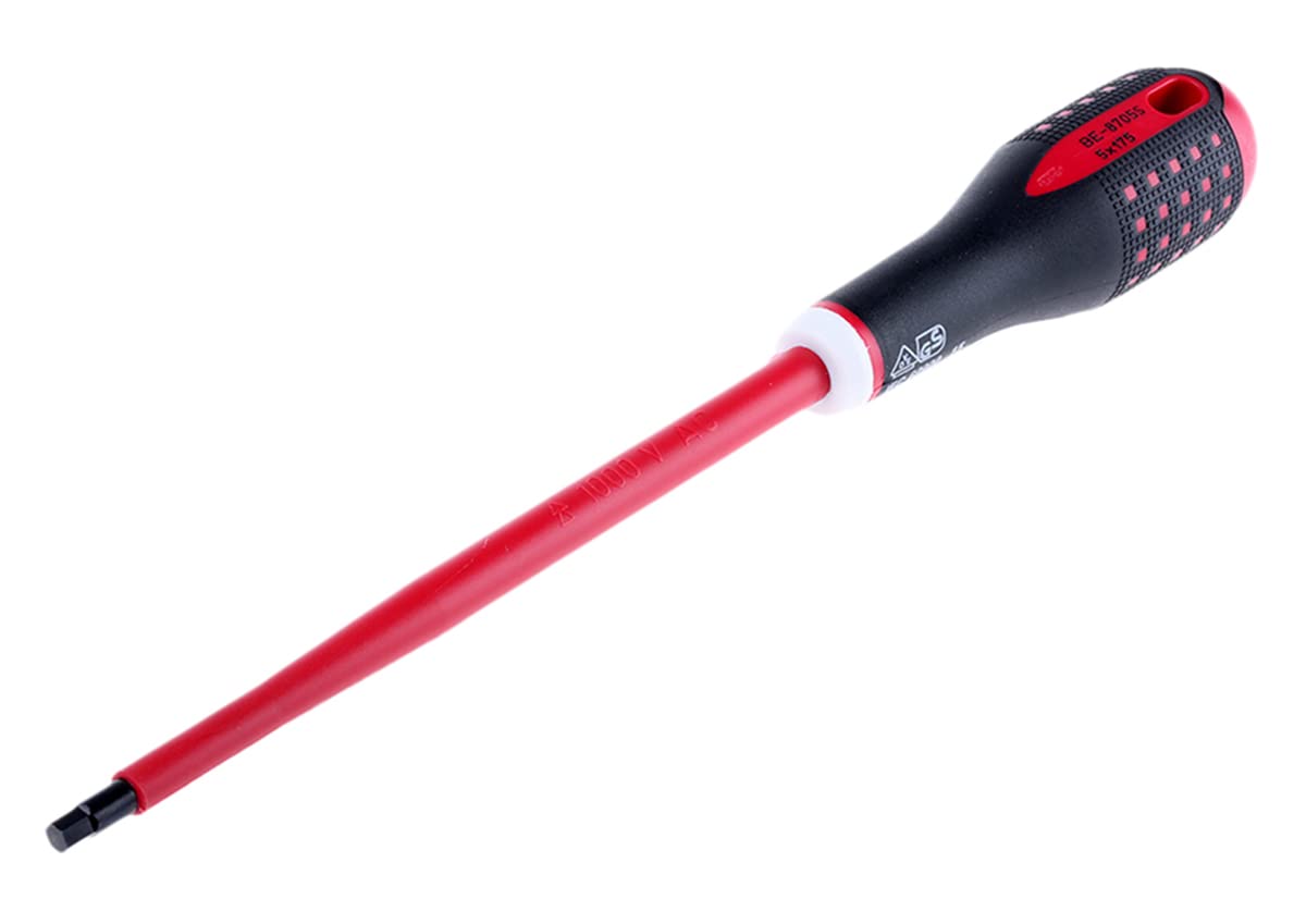 Bahco Be-8705S Insulated Hexagonal Screwdriver, 5Mm X 175Mm
