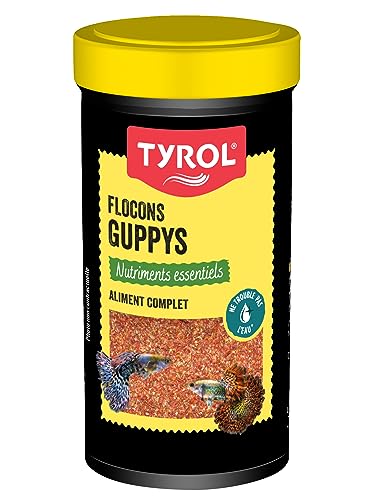Tyrol - Flocons pour Poissons - Nourriture Poisson Aquarium - Complète à base d'Ingrédients de Qualité - Renforce les Couleurs des Poissons - Nourriture...