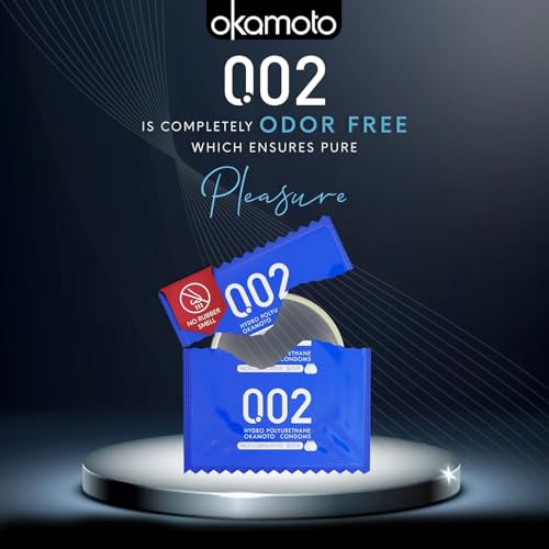 Image of Okamoto 0.02 - Japan's Best | Thinnest Condom In India | 1st Time in India - Non Latex PU Condom | Super Thin | Super Strong | Imported from Japan | 0.02 mm Ultra Thin (Pack of 3, 18s)