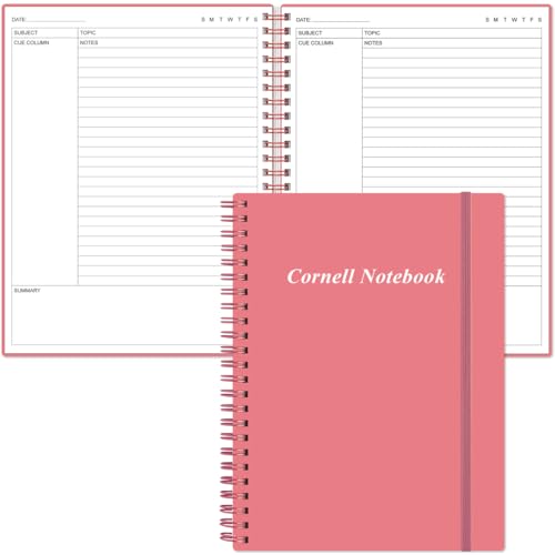 A4 Cornell Notes Notebook - 8.5" x 11" College Spiral Cornell Not...