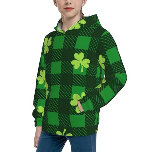 Happy St. Patrick's Day5 Kid Hoodies Boys Sweatshirts Girls Pullover with Pocket2