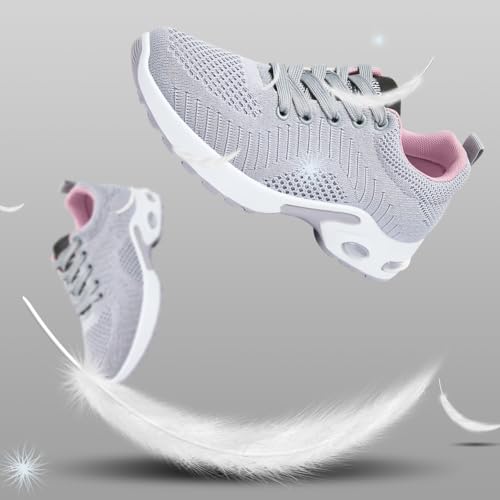 Image of Padgene Womens Sneakers Air Cushion Running Shoes Lightweight Tennis Walking Shoes Mesh Breathable Gym Work Fashion Sneakers Athletic Comfortable Casual