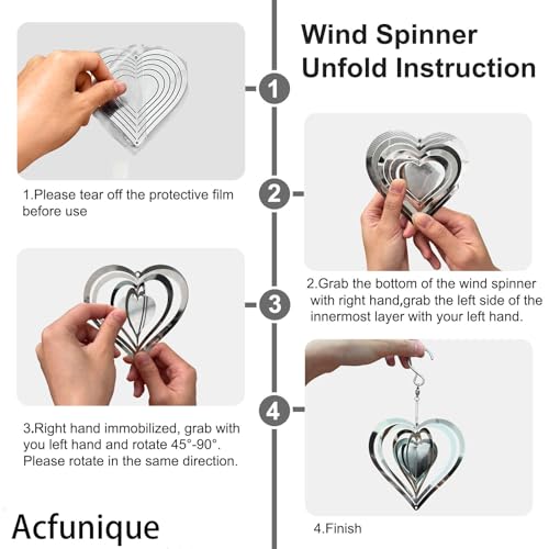 image for Acfunique Bird Scare Discs Reflective Wind Spinners Outdoor Metal 12 P