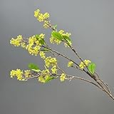 Longueur: 90cm ABCWARRT 2pcs Fleurs artificielles Flocons de Neige Branches de Fleurs de Laurier décoration de Mariage Imitation Saule Petites Fleurs Maison Hôtel Arcade décoration (Jaune)