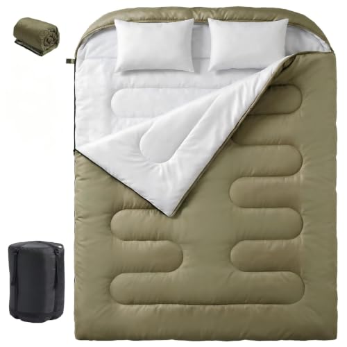 NEWBULIG Double Sleeping Bag for Adults, XL 2 Person Camping...