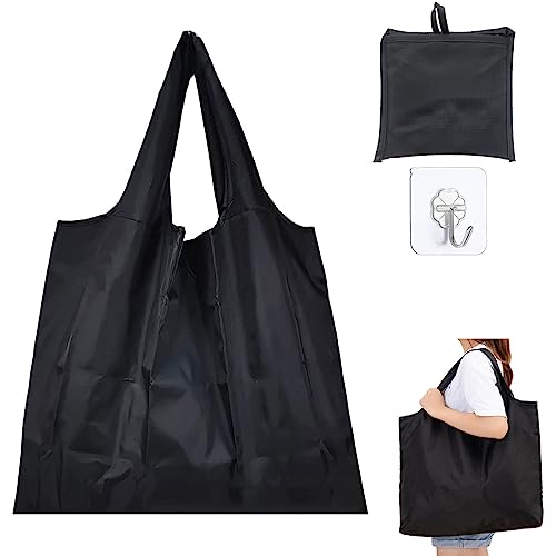 SwirlColor Einkaufstasche Faltbar, Einkaufstasche Groß Wiederverwendbare Einkaufstaschen Leichte Wasserdichte Einkaufstasche mit Befestigter Tasche für Einkaufen Lebensmittel