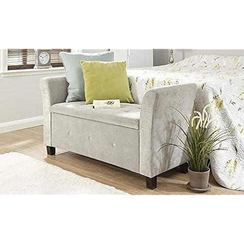 Home Source Verona Large Chenille Ottoman Seat thumbnail