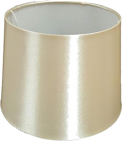 8" (20cm) Empire Silk Fabric Drum Shape Table Lamp & Ceiling Pendant Light Shade (Cream) — image 1