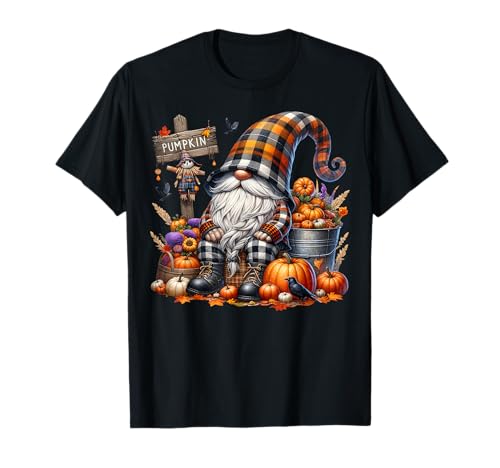 Pumpkin Garden GNOME Grandpa Graphic for Fall Cute Autumn T-Shirt