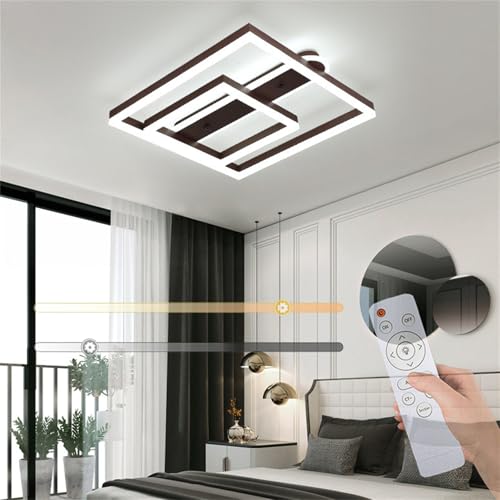 Lampe de plafond dimmable marron 3000K-6500K pour éclairage de cuisine