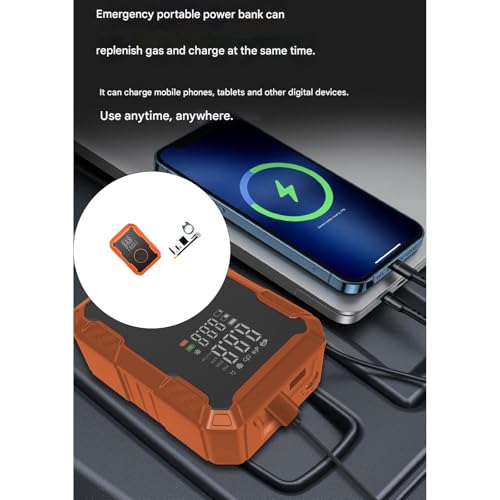 Unidad de inflado portátil con pantalla LCD para neumáticos y balones 3