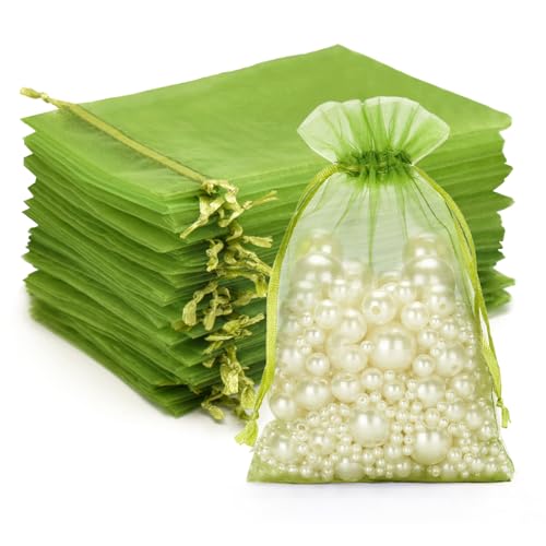 G2PLUS 100PCS Sacs Organza,Sachets Pochettes Cadeau en Organza Sac à Bijoux,Sachets pour Lavande...