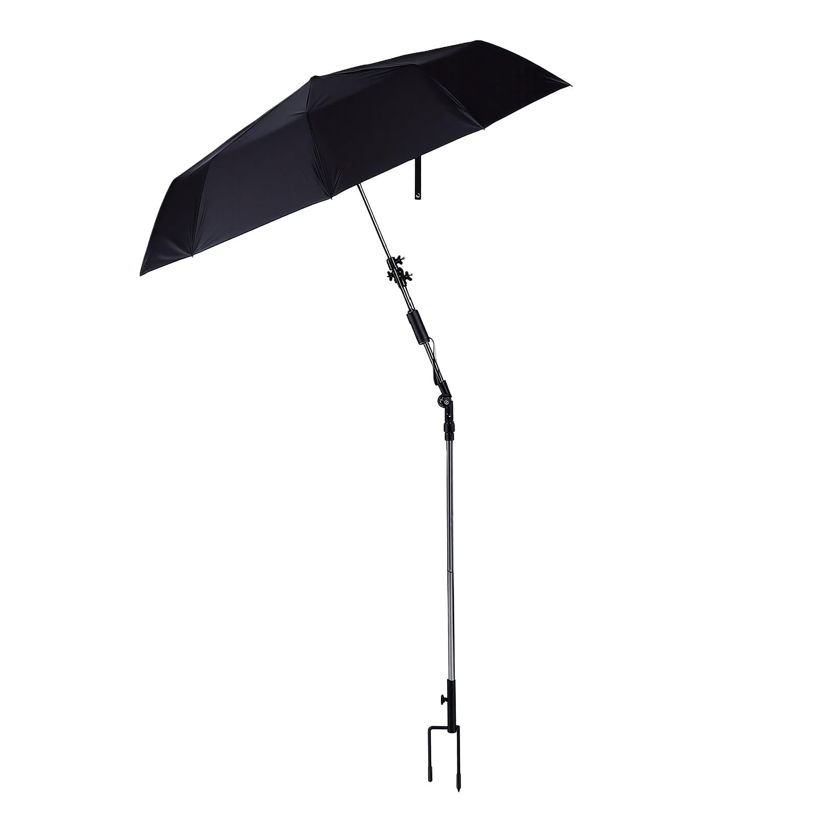 Drfeify Parasol Plażowy Przenośny Parasol Przeciwsłoneczny z tkaniną Pongee 190T UPF 50+ 10 żeber z Włókna Szklanego 180-stopniowy Regulowany Zacisk Nachylenia i Kolec Uziemiający do Kempingu na łodzi
