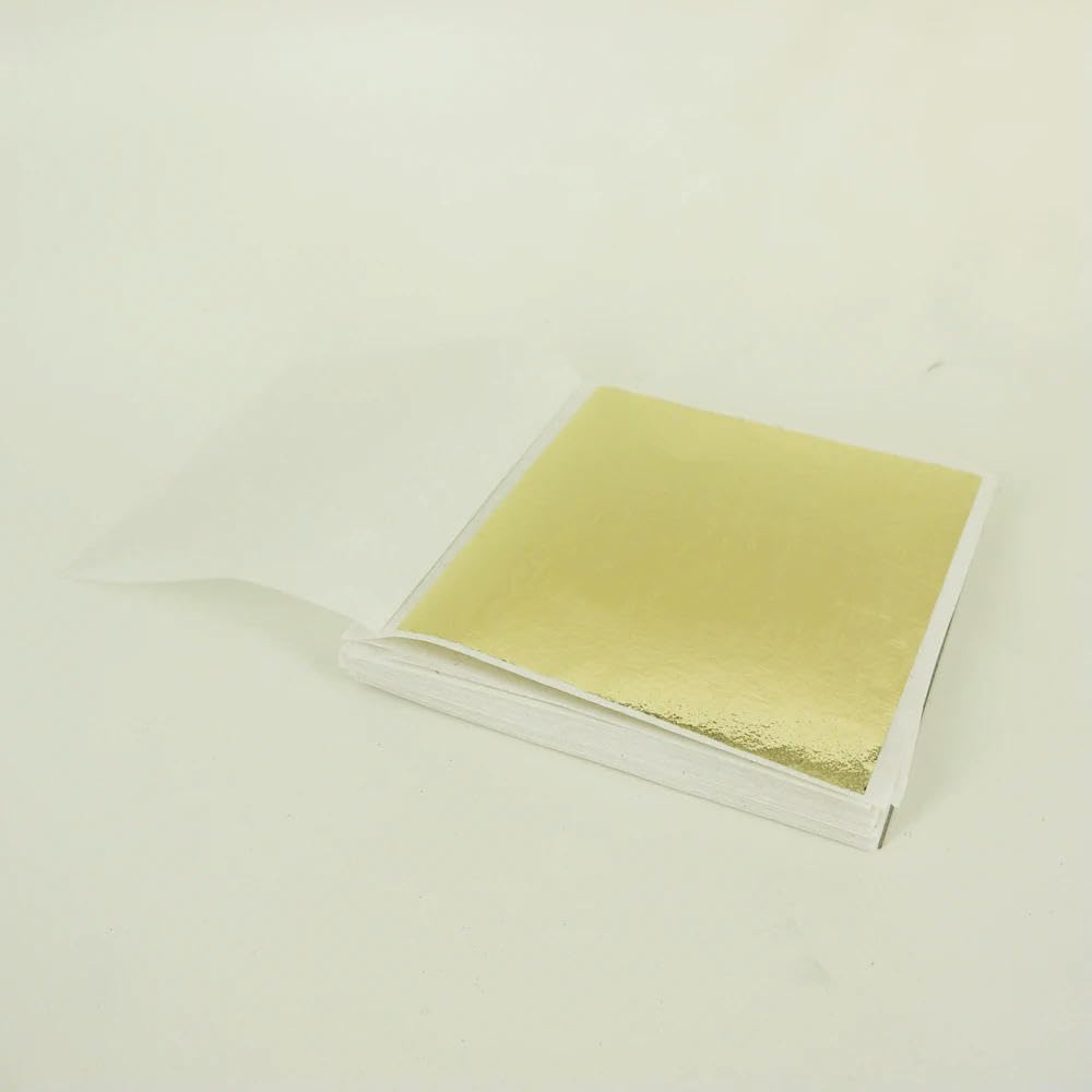 1000 Hojas de 8 x 8,5 cm Hoja de Oro de imitación Brillante de Taiwán - Hoja de Oro Dorado