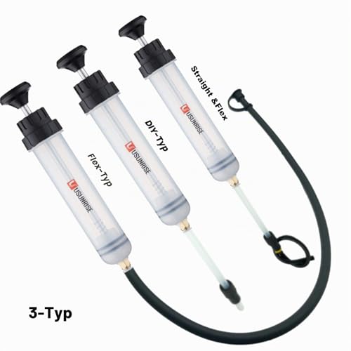 Foto von USUNRISE Handpumpe Ölabsaugpistole, Flüssigkeitswechselspritze 200 ml-3 Typ Brandneue Absaugpumpe mit verstärkter Ansaugung - für Motor-, Getriebe-, Hinterachsöl und Kühlflüssigkeit