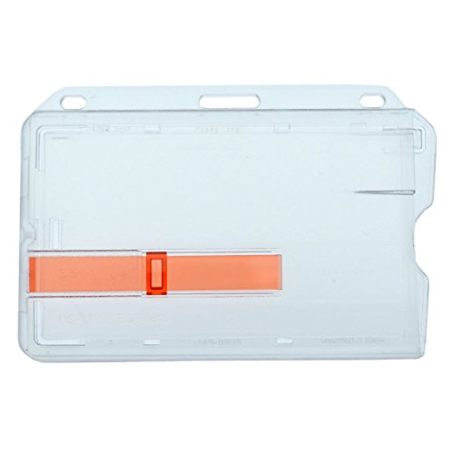 Support de badge rigide horizontal Specialist ID anti-rayures avec tirette rouge - 100 pcs