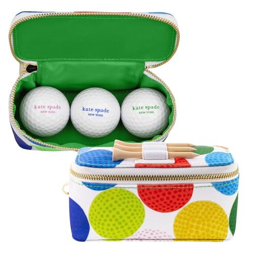 Accessoire de golf Kate Spade haut de gamme : pochette à motif mini golf et détails dorés
