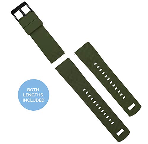 Image of BARTON Elite Silicone Watch Bands - Quick Release - Choose Strap Color & Buckle Color (Stainless Steel, Black PVD or Gunmetal Grey) - 18mm, 20mm, 22mm & 24mm Watch Straps
