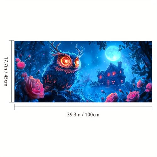 Vinilo decorativo Halloween búho 39.3x17.7 pulgadas miniatura 3