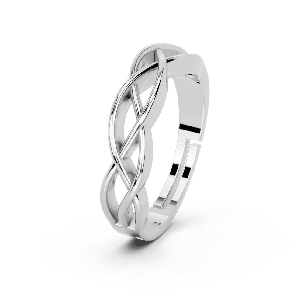 925 Sterling Silver Celtic Knot Ring for Men | Intricate Design, Adjustable Band | Hypoallergenic & Tarnish-Resistant Jewelry-image-9