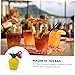 ABOOFAN Plastic Pineapple Cups Straws Drink Mugs Hawaiian Luau Party Decorations Random