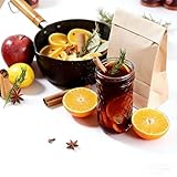 Kit de Especias para Vino Caliente, Sidra Manzana, Ponche, CóCtel y Bebida NavideñA(110g Includes 8 cinnamon sticks)